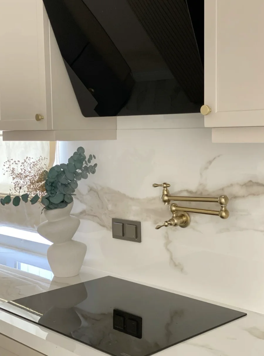 Wall-Mounted Concealed Faucet Marble Countertop Antalya