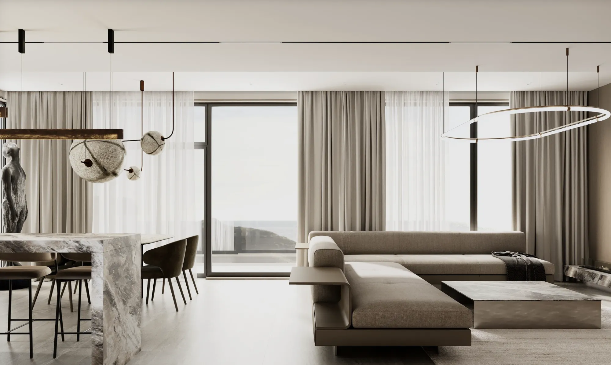 Blue Waters Apartment — deniz manzaralı yaşam alanı