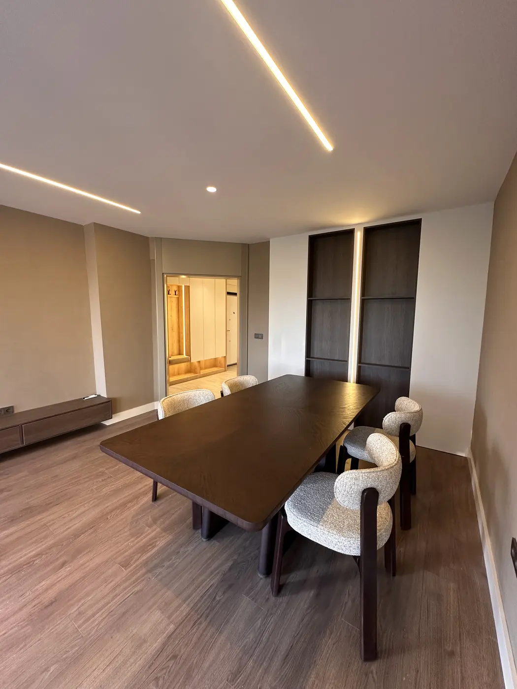 Lara Fener Konut Renovasyonu — Salon, dolap duvarı